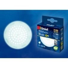 Uniel Лампа светодиодная, матовая LED-GX-53-10W/NW/GX53/FR PLZ01WH 4000k белый свет