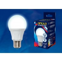Uniel Лампа светодиодная, матовая LED-A60 16W/4000K/E27/FR PLP01WH 4000k бел. свет. Серия Яркая