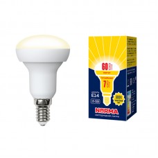 Volpe Лампа светодиодная, матовая LED-R50-7W/WW/E14/FR/NR 3000k тепл.белый свет. Серия Norma