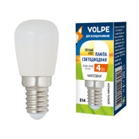 Volpe Лампа светодиодная для холодильников, мат. LED-Y25-4W/3000K/E14/FR/Z тепл. белый свет.